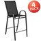Flash Furniture 4PK Black Outdoor Barstools with Flex Material 4-JJ-092H-GG - alternate 4